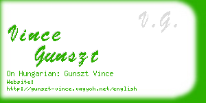 vince gunszt business card